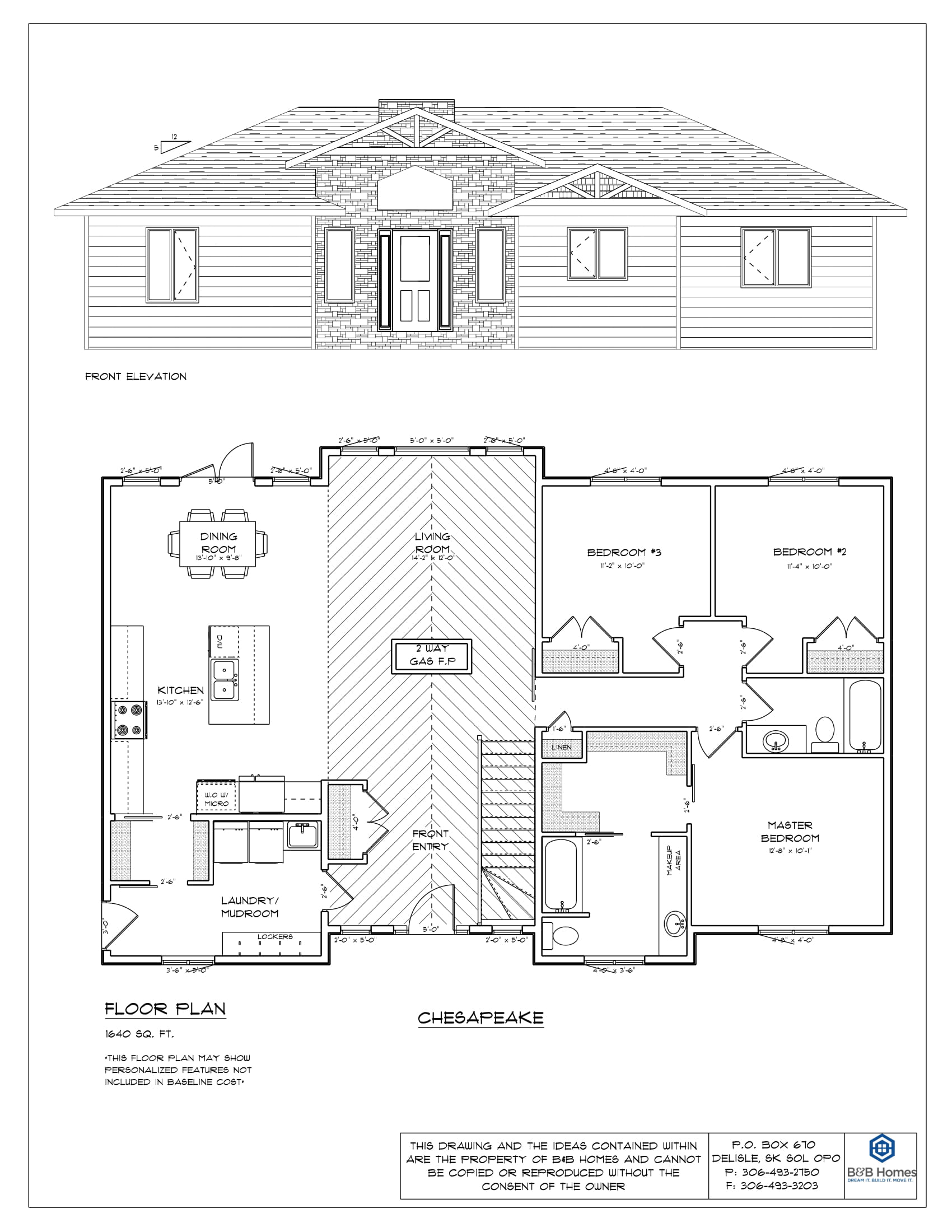 The Chesapeake RTM Floor Plan — B&B Homes